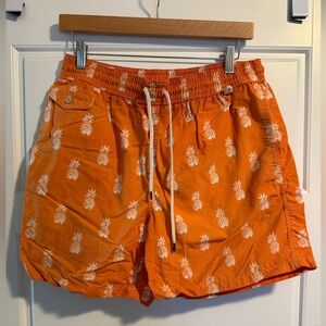 Ralph Lauren Orange Pineapple Swim Trunks
